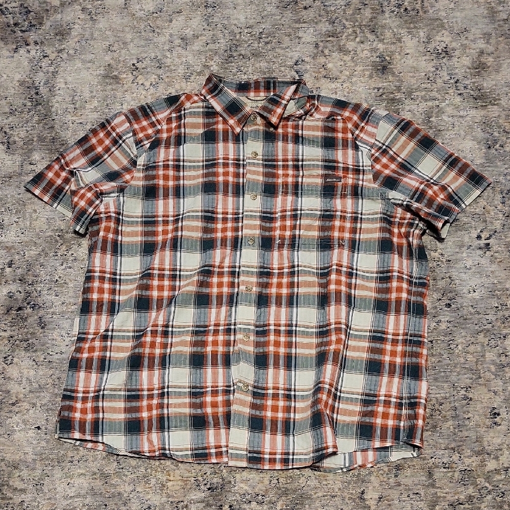 Eddie Bauer Men's Plaid Short Sleeve Shirt